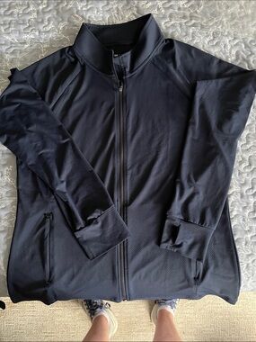 Women's Lightweight Black Zip-Front Shirt Jacket